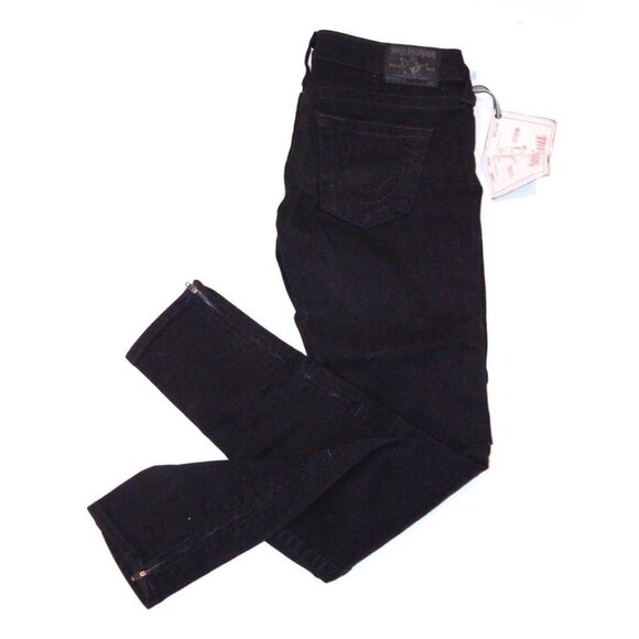 TRUE RELIGION Denim JEANS Destroyed TORN Ripped ZIP 27